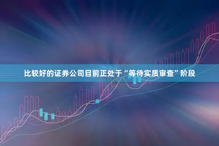 比较好的证券公司目前正处于“等待实质审查”阶段